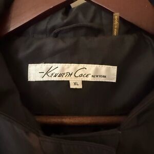 Kenneth Cole Black mid length trench coat women’s